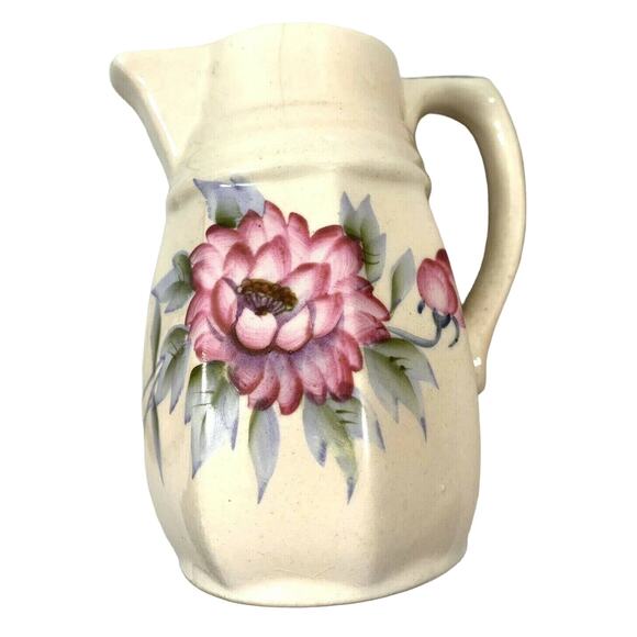 Vintage Ceramic‎ Teapot with Octagon Tray Pink Floral Hand Painted  Japan - Picture 7 of 13